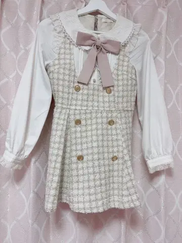 LIZLISA 트위드 셋업 화이트