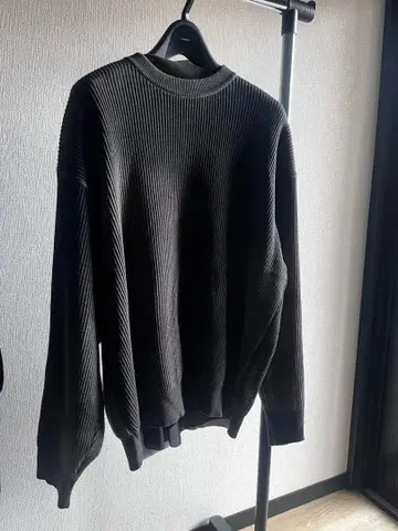 ssstein DISCOLORATION RIB KNIT LS - GREY