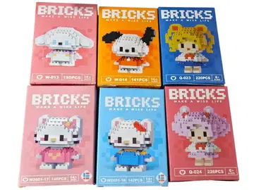BRICKS 블록 캐릭터 6개 세트