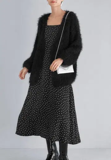 스타일 델리 [ LUXE ] 페더얀 가디건 블랙