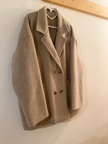 트위드 테일러드 자켓 코트 오버 사이즈