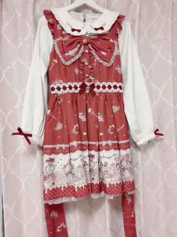 LIZLISA whip bear home cafe 원피스 보르도