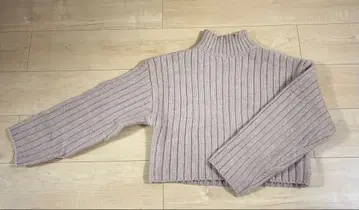 핑크 리브 니트 크롭 스웨터 INGNI 여성용