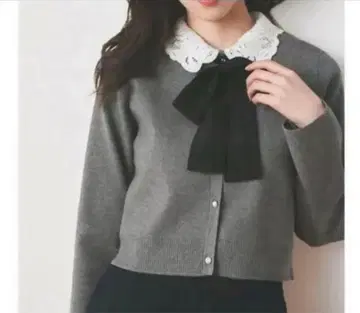 완판템 2025 셀프리지 [WEB 한정판] 탈부착 레이스 칼라 가디건