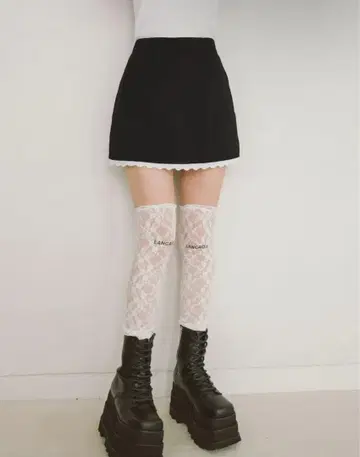 darich 포켓 리본 미니 스커트