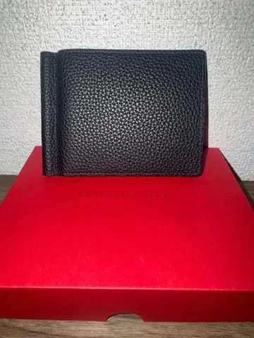 BONAVENTURA 보나벤투라 블랙 가죽 머니클립 동전 지갑