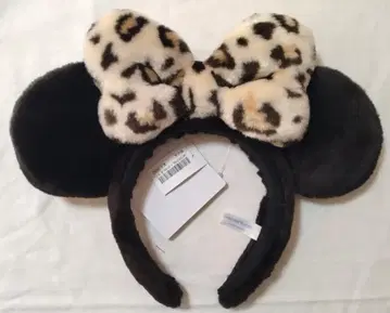 (미사용) 머리띠 택 포함 레오파드 무늬 표범 무늬 미니 마우스