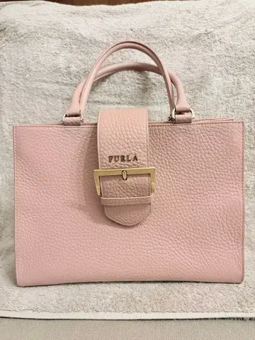 FURLA 핑크 가죽 핸드백