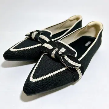 새상품급 VIVAIA 스틸레토 로퍼 리본 펌프스 40.5