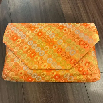 스키야부쿠로 딸기 무늬 기모노 가방 카이시함 소품함 우인장함 브라운