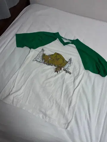 80s 워너 브라더스 캐릭터 티셔츠 래글런 티셔츠