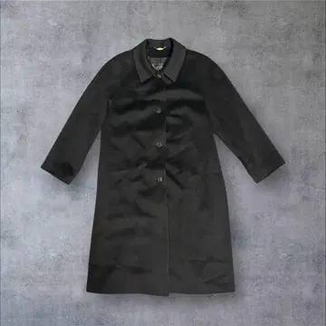 여성용 VESTINA 도쿄 스타일 퓨어 뉴 울 롱 코트 블랙