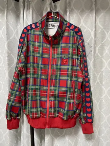 HEIHEI 헤이헤이 트랙 자켓 빨간색 체크