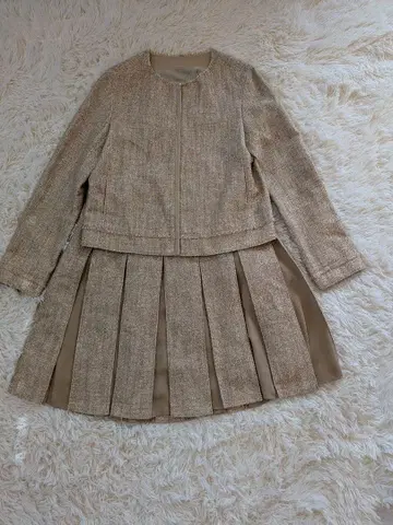 K.T KIYOKO TAKASE 베이지 트위드 셋업 9호