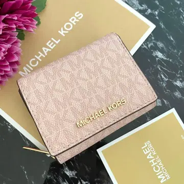 한정 컬러 새상품 MICHAEL KORS 마이클코어스 접이식 지갑 핑크