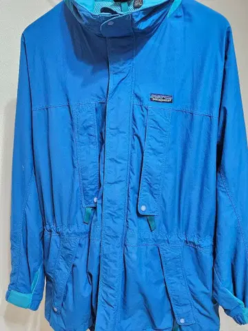 Patagonia 90s 나일론 후드티 후드 부착 L 블루