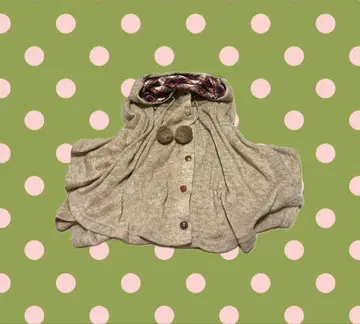 00s 헤이세이 모리걸 니트 판초 폼폼 포함