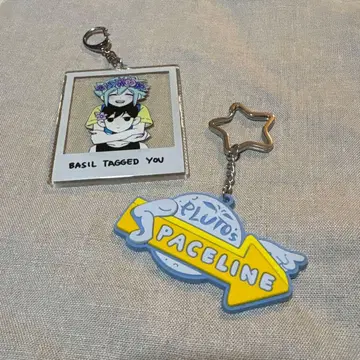 OMORI 아크릴 키링 & 러버 키링 2개 세트