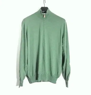 sizeM 상당 고품질 브루넬로쿠치넬리 캐시미어 혼방 드라이버 니트 그린