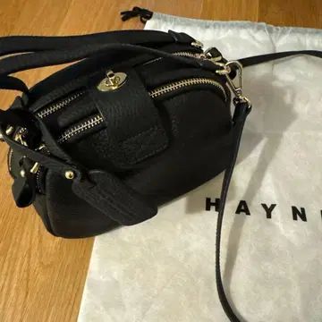 HAYNI 블랙 가죽 숄더백