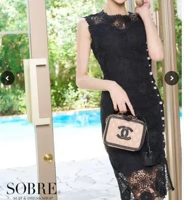 SOBRE 소브레 드레스 펄 비쥬 케미컬 레이스 원피스