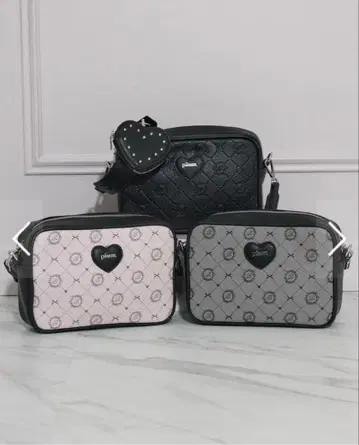 pium 하트 파우치 포함 모노그램 스퀘어 미니백