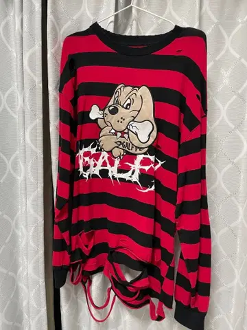 GALFY (갈피) 비리비리 보더 롱 티셔츠