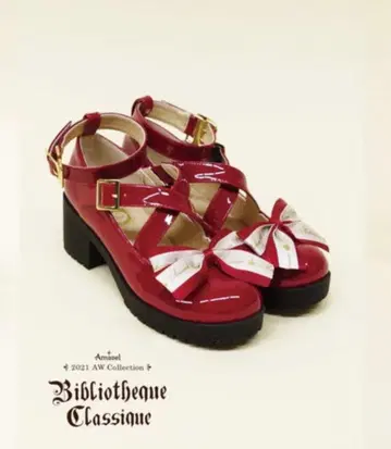 Amavel 아마벨 Fruits Berry Jam 크로스 통굽 펌프스