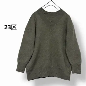 23구 캐시미어 니트 캐시미어 100% V넥 니트 46 23구 빅 사이즈