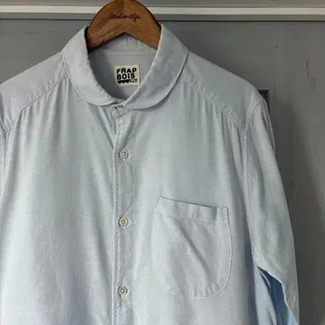 FRAPBOIS half (플라보아) 긴팔 셔츠 스카이블루 사이즈 2