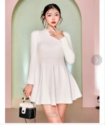 darich 니트 화이트 원피스