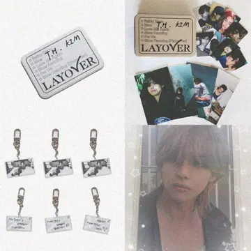 Layover 굿즈 틴케이스 스티커 키링 세트 특전 트레이딩 카드 포함