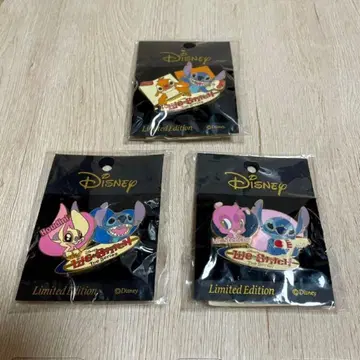 디즈니 릴로 & 스티치 한정판 핀 배지 3개 세트