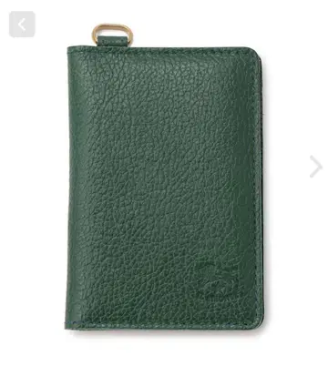 미사용 새상품 일비종떼 가죽 카드 케이스 패스 케이스 교통카드 지갑 그린