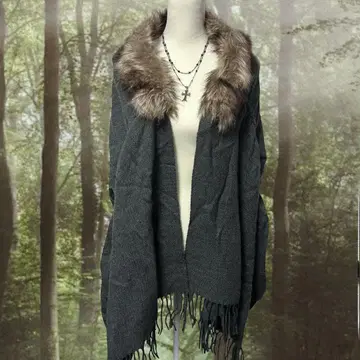 케이프 판초 스톨 모리걸 그런지 페어리