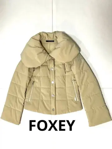 FOXEY 다운 자켓 38 베이지