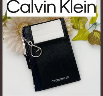 [레어] Calvin Klein 지퍼 카드 케이스 블랙 x 네이비