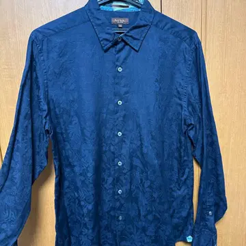 거의 새상품 Paul Smith 네이비 꽃무늬 긴팔 셔츠 M 인기 모델