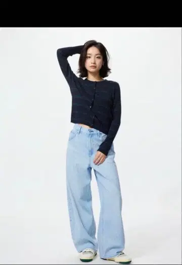 유니클로 배기 커브진