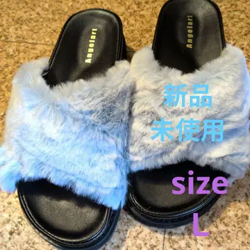 Angelart 스카이블루 퍼 샌들 L 새상품