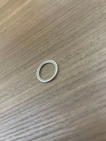 PANDORA 시스루 문양 실버 반지 슬림