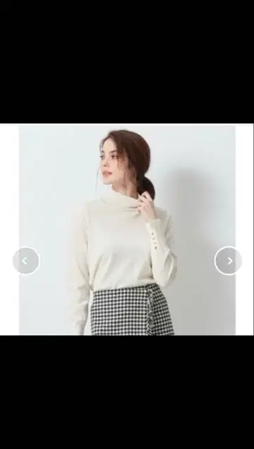 23구 울 테드 터틀넥/아이보리 40 사이즈