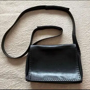 가격 인하 devoa 블랙 가죽 핸드메이드 숄더백