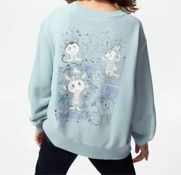 UNIQLO POP MART 라브브 스웨트 셔츠 그린 160