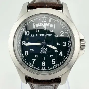 상태 좋음 해밀턴 카키킹 H644510 남성용 쿼츠 손목시계