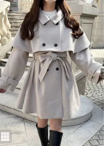 2way 케이프 세트 코트 [ze782]