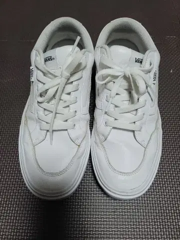 VANS 화이트 스니커즈 가죽 천연 가죽 화이트