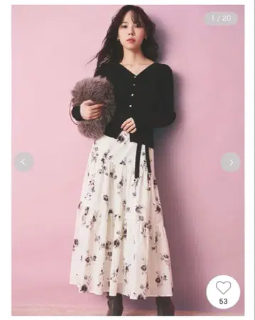 CELFORD 티어드 원피스&가디건 세트 시착만 한 상품