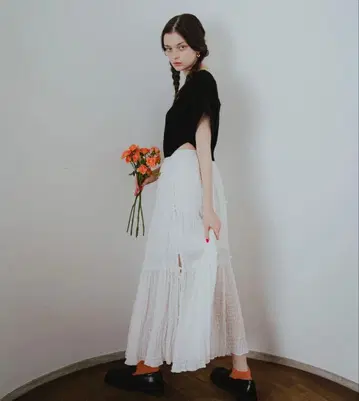 PINUE 사이드 슬릿 캉캉 스커트