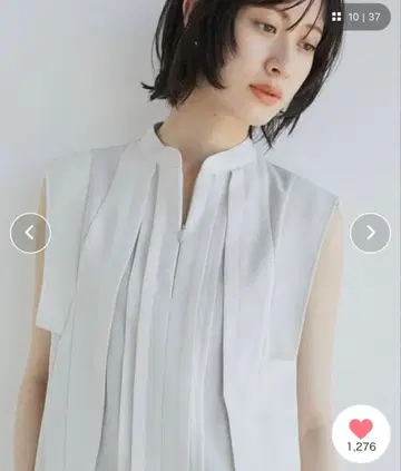 UNITED TOKYO ACETATE 스퀘어 슬리브 블라우스